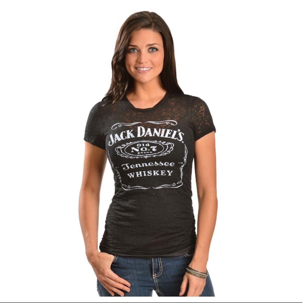 Jack Daniel's Label Burnout Short Sleeve Tee